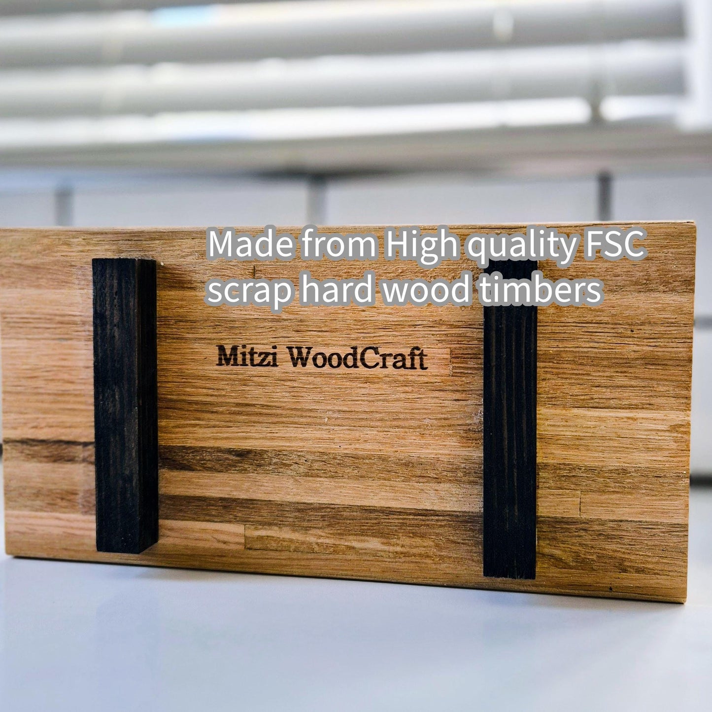 Home decor stylish hard wood display riser, shelf.