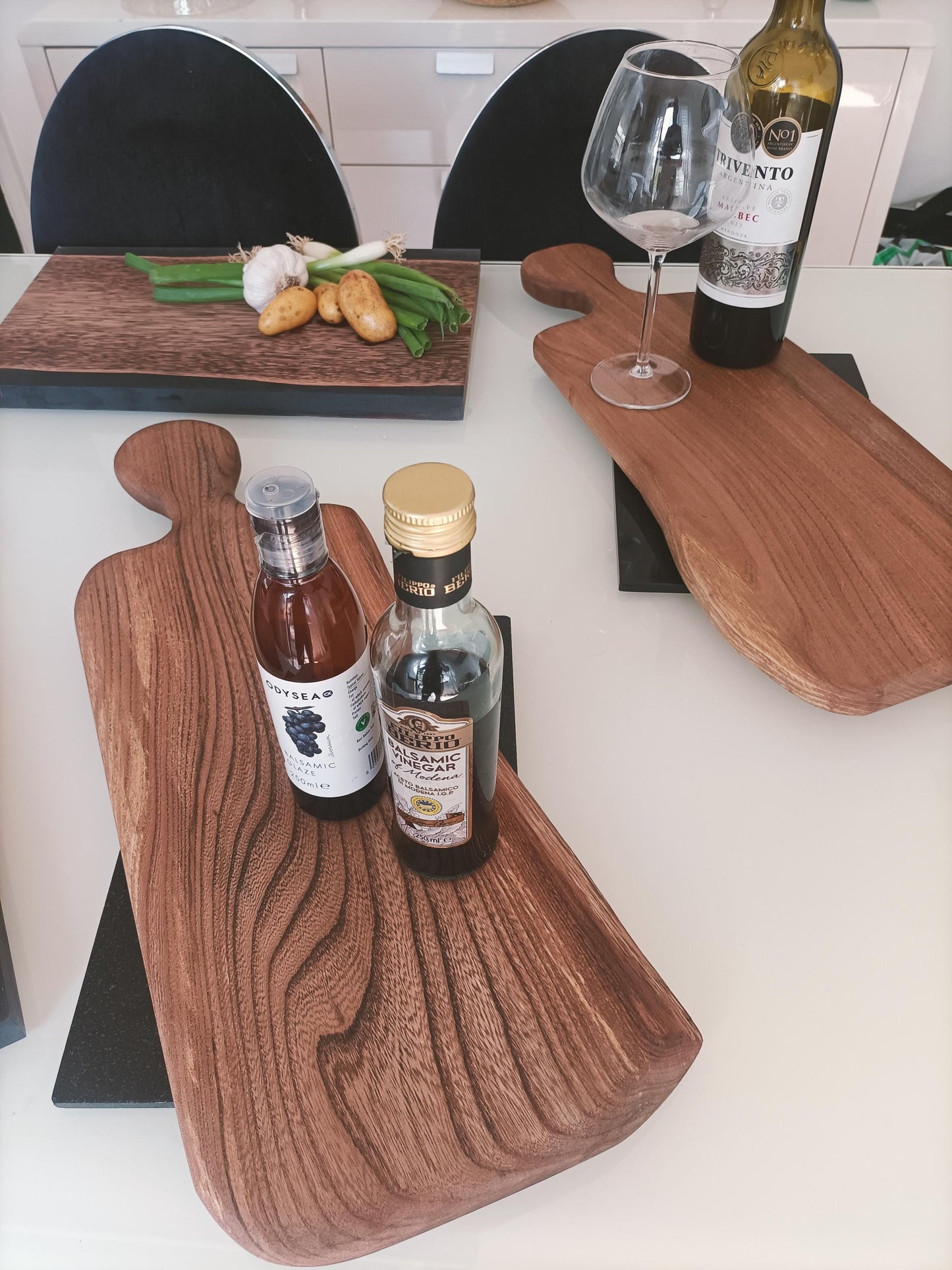 Solid Oak Serving Board: Personalized Rustic Charcuterie Board