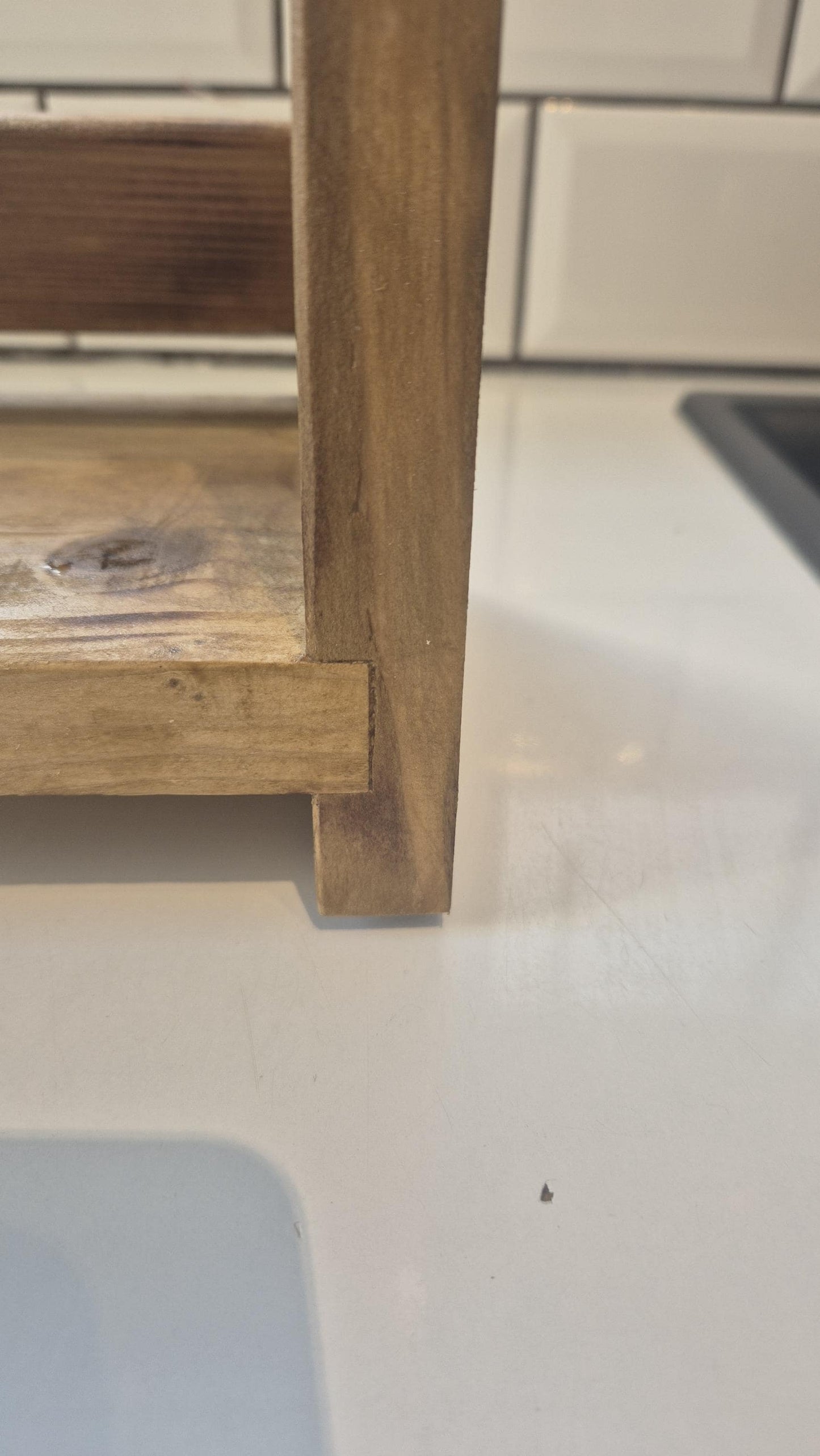 Wooden Kitchen Countertop Shelf: Space-Saving Organizer