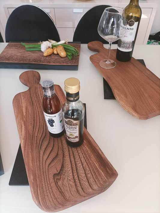 Solid Oak Serving Board: Personalized Rustic Charcuterie Board